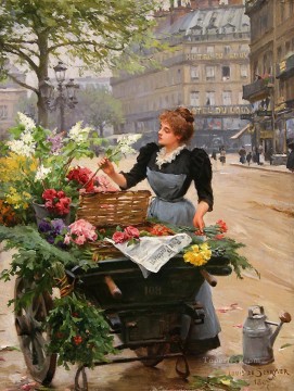 Louis Marie de Schryver 4 Parisienne Oil Paintings